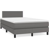  Krevet s oprugama i madracem LED sivi 120x190 cm umjetna koža | shoptok.hr