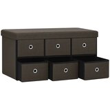  Zložljiva klop za shranjevanje temno rjava 76x38x38 cm, (20772367) | Shoptok.si