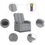  Električni masažni naslonjač od tkanine svjetlosivi | shoptok.hr