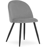  Set od 3 BELLO stolice - svijetlo sivi baršun / crne noge | shoptok.hr