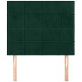  Uzglavlje tamnozeleno 100x5x118/128 cm baršunasto | Shoptok.si