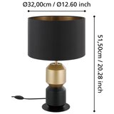 Eglo 390188 - Stona lampa LAURIGNANO 1xE27/40W/230V crna/zlatna | Eponuda.com