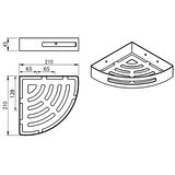 Gedy Uglova polica za tuš SMART 21x4,5 cm mat crna | Eponuda.com