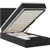  Otomanski krevet s madracem crni 90x200 cm umjetna koža | shoptok.hr