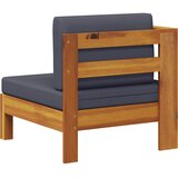  Srednja sofa s 1 naslonom za ruke tamnosiva od bagremovog drva | shoptok.hr