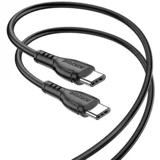 podatkovni kabel BX51 Type C na Type C 1m 3A 60W črn