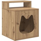 vidaXL Mačja hiša Oreh 42.5 x 40 x 52.5 cm Konstruiran les, (5000111155) | Shoptok.si
