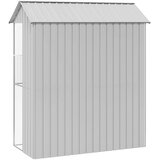  Kavez za ptice s pohranom Siva 215 x 110 x 247 cm Cinkani čelik | shoptok.hr