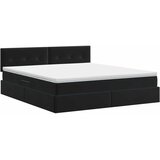  Krevet s od storage s uzglavljem Crna 160 x 200 cm Baršun | shoptok.hr