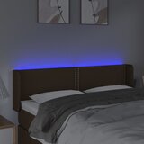  LED uzglavlje tamnosmeđe 147x16x78/88 cm od tkanine | shoptok.hr