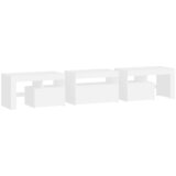 TV ormarić s LED svjetlima bijeli 200x36,5x40 cm | shoptok.hr