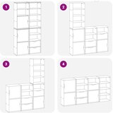  Bočni ormarići 4 kom ODDA 40x24x79 cm puno drvo bor | shoptok.hr