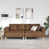  Set sofe 3 pcs Smeđa Umjetna nubuk koža | shoptok.hr