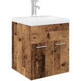 Ormarić za sudoper ugradbenim Lavabo - Umivaonikom i slavinom Staro drvo | shoptok.hr