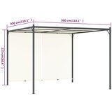 vidaXL pergola s podesivim krovom krem bijela 3 x 3 m čelična | shoptok.hr