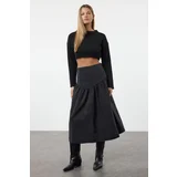 Trendyol Black Maxi Denim Skirt