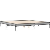 vidaXL Okvir za krevet boja hrasta 200x200cm konstruirano drvo i metal Cijene