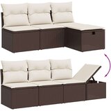  8-dijelni set vrtnih sofa s jastucima smeđi od poliratana | shoptok.hr