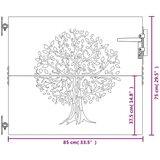  Vrtna vrata 85x75 cm corten jeklo dizajn drevesa | Shoptok.si