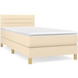 Maison Chic Box spring postelja - Vzmetna postelja z vzmetnico krem 90x200 cm blago SL13077, (21883613) Cene