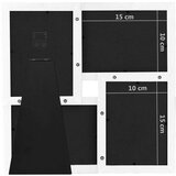 vidaXL Okvir za 4 fotografije (10 x 15 cm) bijeli MDF | shoptok.hr