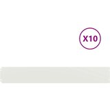 vidaXL Robniki za trato 10 kosov Bela 15x103 cm Hladno valjano jeklo | Shoptok.si