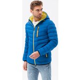 Ombre parke moška izolirana bunda (C356BLUE) pisana | Shoptok.si