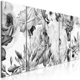  Slika - Rose Composition (5 Parts) Narrow Black and White 200x80 Cijene
