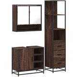 vidaXL 3-dijelni set kupaonskog namještaja boja smeđeg hrasta drveni | shoptok.hr