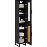  Highboard Crni hrast 34,5 x 34 x 180 cm Konstruirano drvo | shoptok.hr