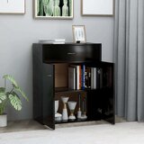  Komoda crna 60 x 30 x 75 cm od konstruiranog drva | shoptok.hr