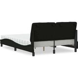 vidaXL Postelja z vzmetnico črn 120x200 cm blago | Shoptok.si