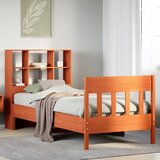 Maison Chic Posteljni okvir - Enojna postelja - Postelja za odrasle brez vzmetnice voščeno rjav 75x190 cm borovina-J13461, (21770594) | Shoptok.si