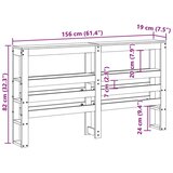 vidaXL vzglavje s policami voščeno rjava 150 cm trdna borovina, (21290871) | Shoptok.si