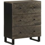  Komoda od 3 komada crna 60x33x75 cm Puno drvo Mango | shoptok.hr