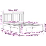  Konstrukcija postelje 2 pcs Voskast rjav 140 x 200 cm, (5000102278) | Shoptok.si