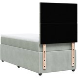 Box spring krevet s madracem svjetlosivi 100x200 cm baršunasti | shoptok.hr
