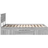  Krevetna konstrukcija s uzglavljem Siva Sonoma 120 x 200 cm | shoptok.hr