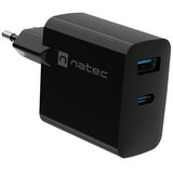 Natec RIBERA GAN CHARGER 1x USB-A + 1x USB-C 45W BLACK Cijene
