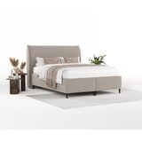 Maison de Rêve Siva/bež oblazinjena zakonska postelja s prostorom za shranjevanje 180x200 cm Draco – | Shoptok.si