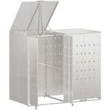  Skladištenje kanti za 3 kante Srebrno 340 x 77.5 x 115.5 cm | shoptok.hr