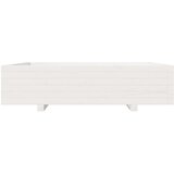  Vrtno cvetlično korito belo 100x100x26,5 cm trdna borovina | Shoptok.si
