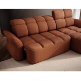 ELTAP Žametna raztegljiva/s prostorom za shranjevanje kotna sedežna garnitura v barvi terakote (desni kot/z ležalnikom) Beneth – | Shoptok.si