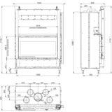 Palazzetti kaminski vložek na drva ecomonoblocco wt 16:9 V12 front version - z ventilacijo | Shoptok.si