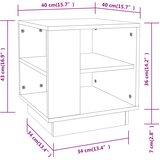  Stolić za kavu bijeli 40 x 40 x 43 cm od konstruiranog drva | shoptok.hr
