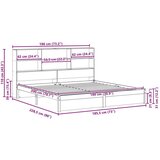  Polica za knjige Krevetski okvir Vosak smeđa 180 x 200 cm | shoptok.hr