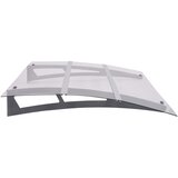 Nadstrešnica za vrata srebrna i prozirna 120x90 cm polikarbonat | shoptok.hr