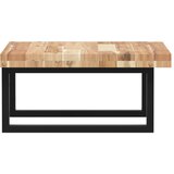  Zidna polica za umivaonik od čelika i masivnog bagremovog drva Smeđa 50 x 50 x 4 cm | shoptok.hr