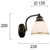  Zidna lampa CLAIR 1xE27/40W/230V, braon/zlatna | Eponuda.com
