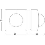 Steinel 057237 - detektor pokreta is 3360 DALI-2 IP54 pravougaoni beo | Eponuda.com